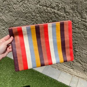 NEW madewell striped clutch pouch